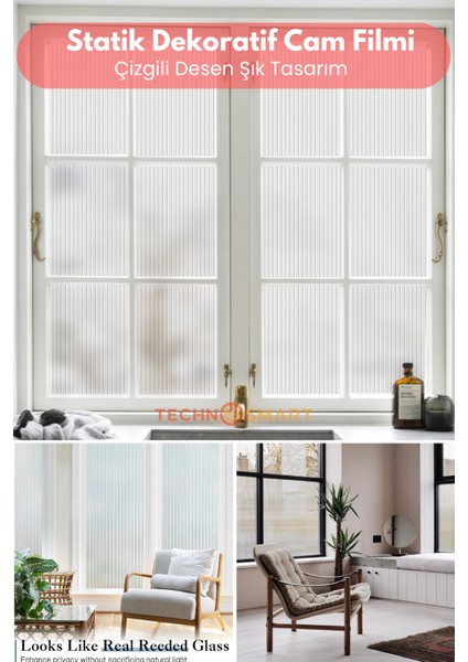 Statik Cam Filmi 60X100 cm – Güneş Koruma & Gizlilik