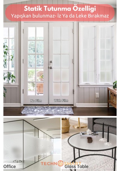 Statik Cam Filmi 60X100 cm – Güneş Koruma & Gizlilik modelleri