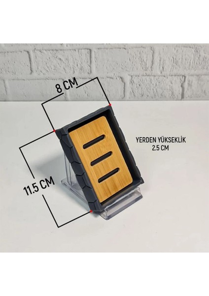 5 Parçalı Bambu-Akrilik Banyo Seti, Sıvı Sabunluk, Diş Fırçalık, Pamukluk, Sabunluk fırsatları