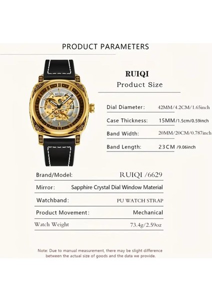 Lüks Işlemeli Mekanik - Otomatik Erkek Kol Saati 3ATM Su Geçirmez fırsatları