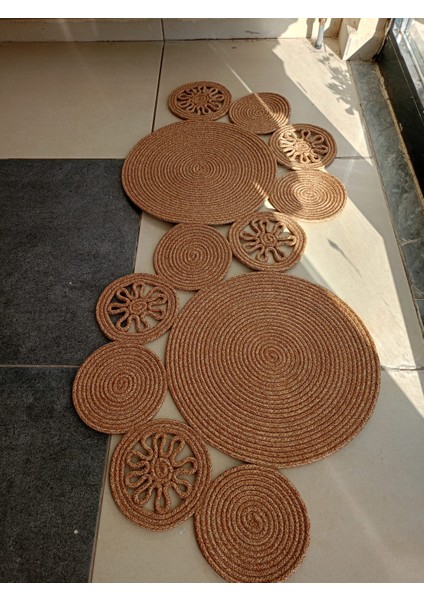 Jut Hasır Yolluk Koridor Halısı Pas Pas Kilim