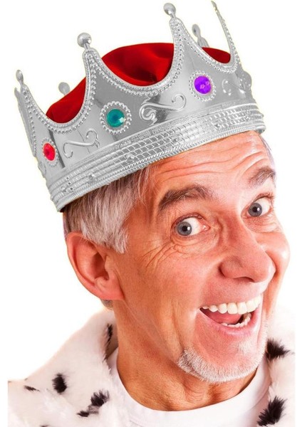 GümüşRenkYetişkinÇocukUyumluKralTacıKraliyetTacı60cm fiyatları