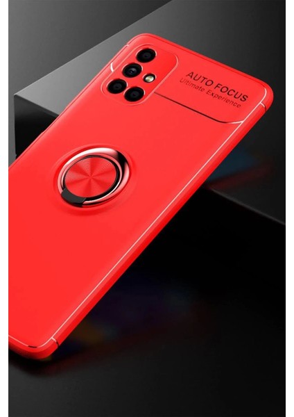 Samsung Galaxy M51 Kılıf Range Yüzüklü Silikon - Kırmızı fiyatları