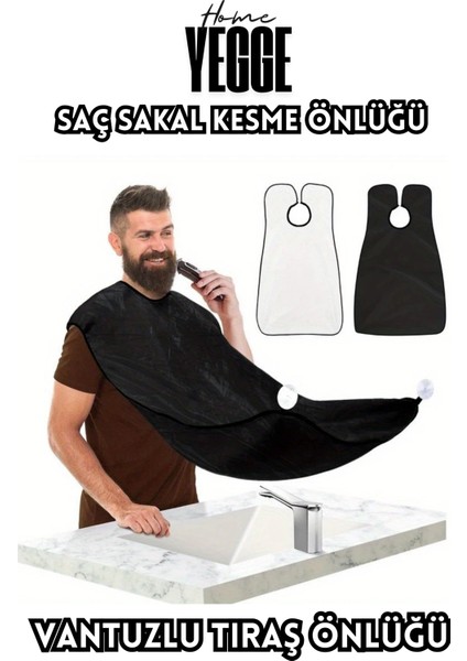 Saç Sakal Kesme Tıraş Önlüğü - Vantuzlu Traş Önlüğü Beyaz Traş Örtüsü fırsatları