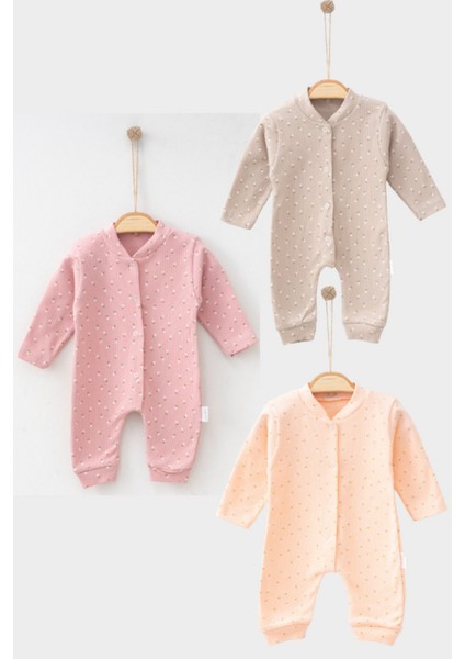 Raporlu Çiçek Desenli 3'lü Tulum modelleri