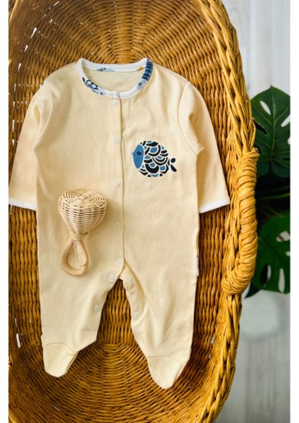 Balık Desenli 3'lü Patikli Tulum (Kız - Erkek - Yenidoğan) fiyatları