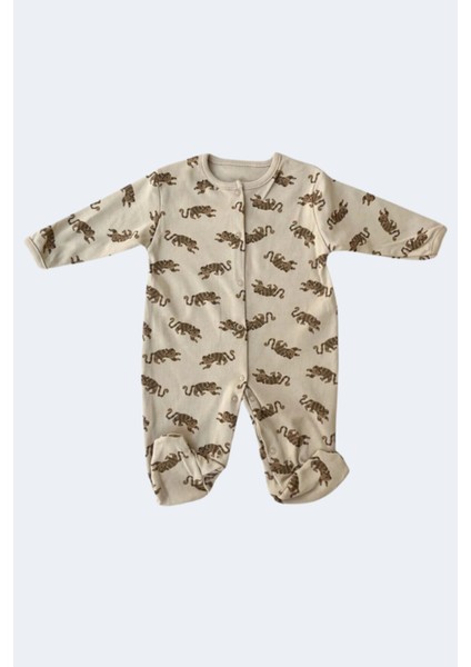 Kanguru Desenli 3'lü Patikli Tulum (Kız - Erkek - Yenidoğan)