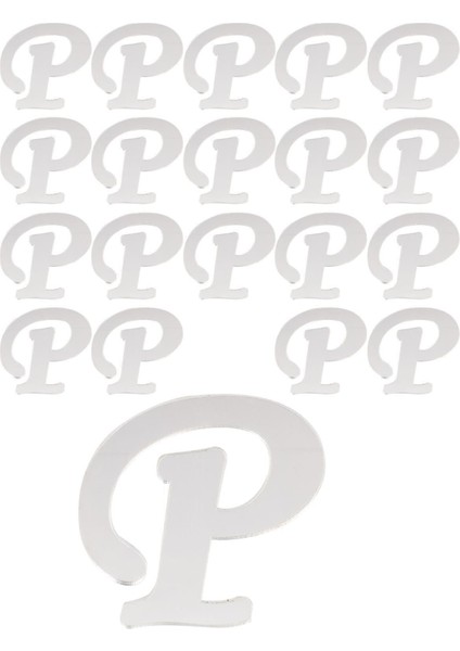 20 Adet Renkli Pleksi Harfler, 4cm, Parlak ve Şık Dekoratif Yazı Malzemesi