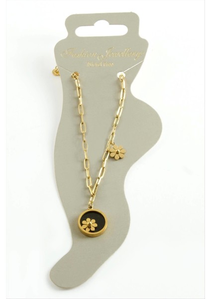 Çiçek Sedef Lüks Çelik Halhal