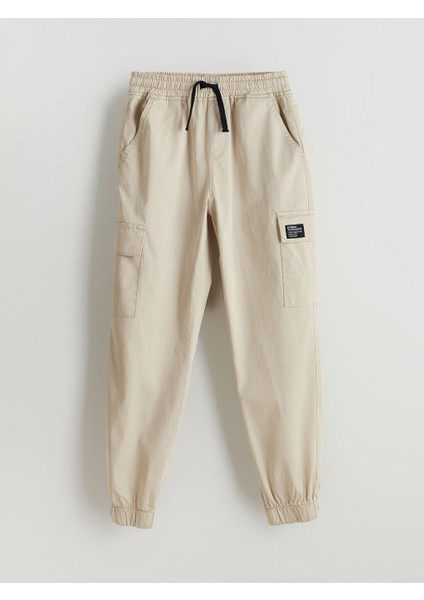 Yeni Sezon Beli Lastikli Erkek Cocuk Kargo Jogger Pantolon - S59866Z4