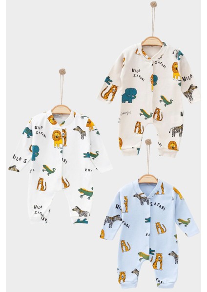 Afrika Safari Desenli 3'lü Tulum