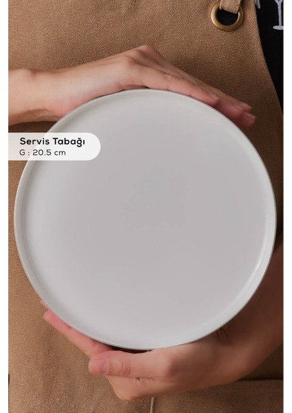 Şık 6 Kişilik 22 Parça Kahvaltı Takımı - Platin Renk