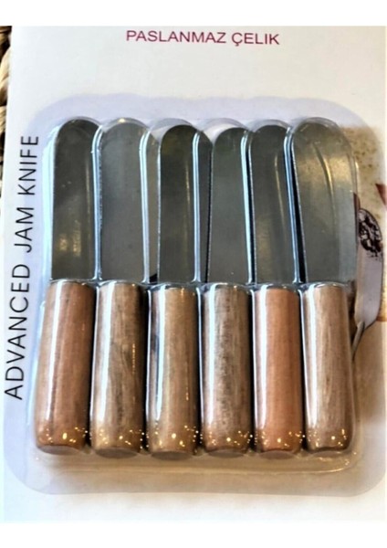 6 Parça Bambu Saplı Tereyağı ve Kaymak Bıçağı Seti modelleri