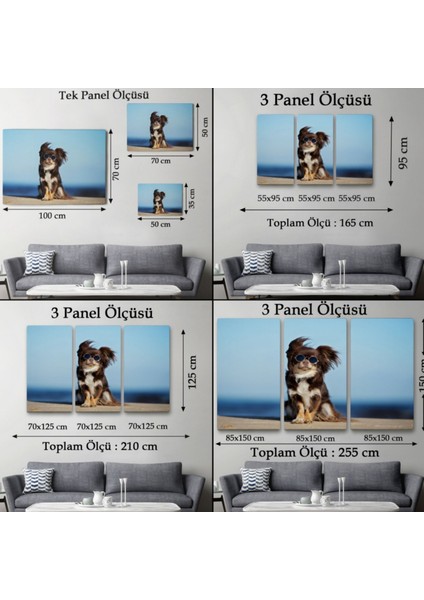 Küçük Köpek, Hayvan Temalı Dekoratif Kanvas Tablo, Duvar Dekoru 1157 fırsatları