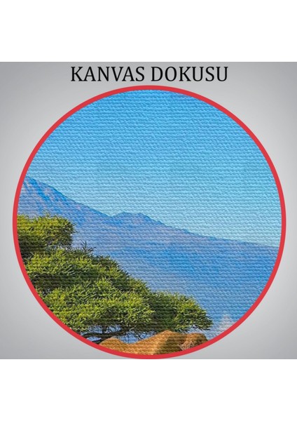 Fil Sürüsü, Hayvan Temalı Dekoratif Kanvas Tablo, Duvar Dekoru 1143
