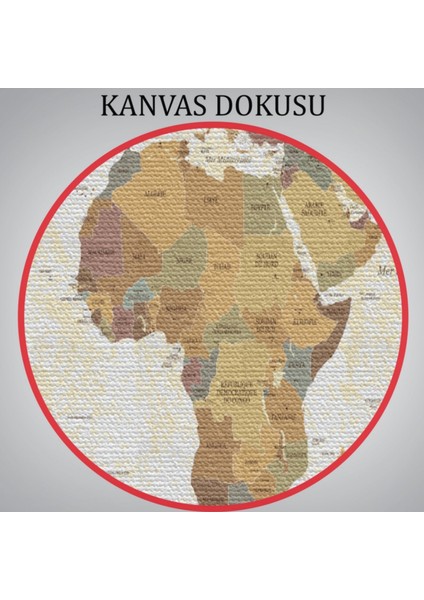 Eskitme Dünya Haritası Vintage Ingilizce Dekoratif Kanvas Tablo, Duvar Dekoru 1093