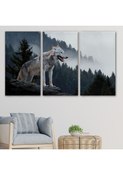 Bozkurt, Hayvan Temalı Dekoratif Kanvas Tablo, Duvar Dekoru 1148 modelleri