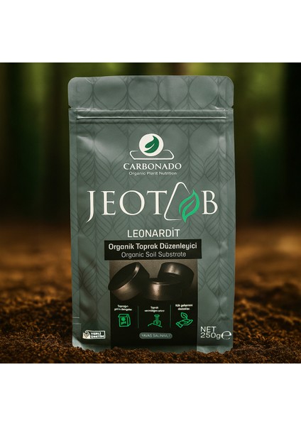 Jeotab 250 gr Leonardit Bazlı Toprak Düzenleyici | %100 Doğal Organik Içerikli