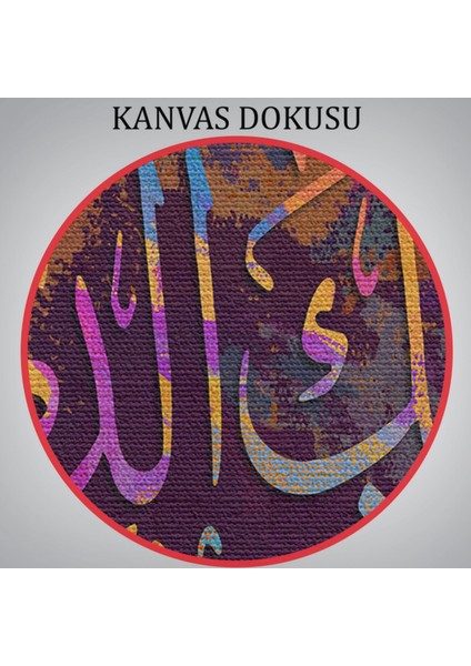 Yaradan Rabbinin Adıyla Oku (Alak Suresi 1 Ayet) Yazılı Hat Dekoratif Kanvas Tablo 3331