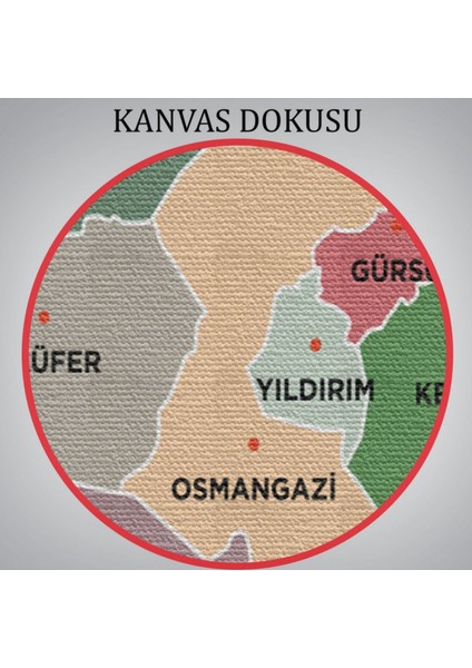 Il ve Ilçeler Haritası Bursa, Modern Dekoratif Kanvas Tablo, Duvar Dekoru 1307 indirimleri