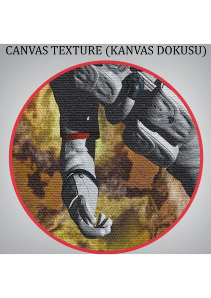 Gezegenin Arka Planındaki Astronot, Sanatsal Dekoratif Kanvas Tablo, Duvar Dekoru 1182