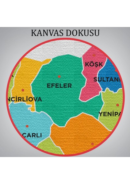 Il ve Ilçeler Haritası Aydın, Modern Dekoratif Kanvas Tablo, Duvar Dekoru 1276 indirimleri