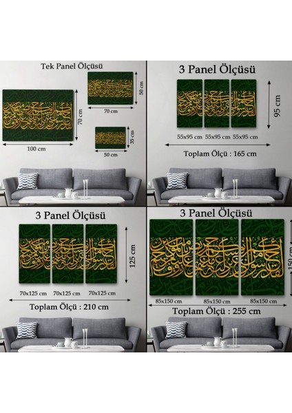 Size Içinizden Şerefli Bir Elçi Geldi, Tevbe Suresi 128 Ayet Yazılı Hat Dekoratif Kanvas Tablo 3369 fırsatları