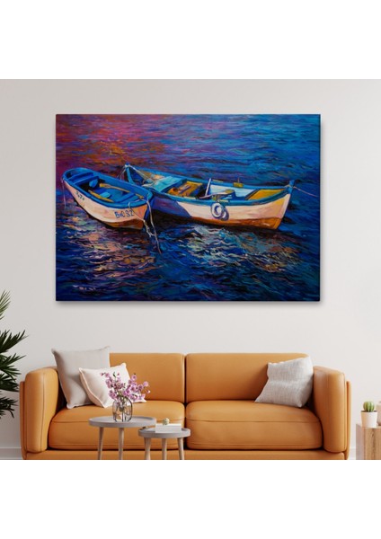 Balıkçı Tekneleri, Modern Dekoratif Kanvas Tablo, Duvar Dekoru 1191 fiyatları