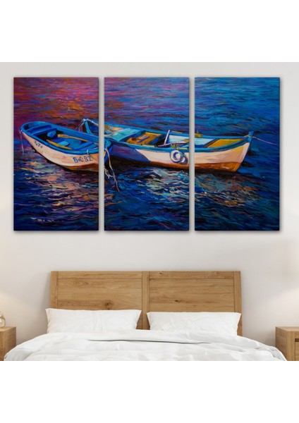 Balıkçı Tekneleri, Modern Dekoratif Kanvas Tablo, Duvar Dekoru 1191 modelleri