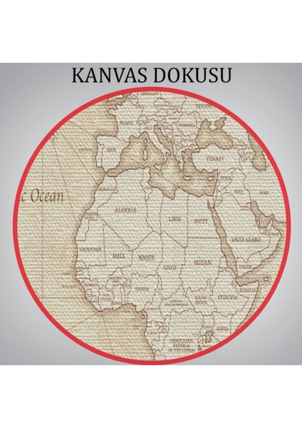 Eskitme Vintage Ingilizce Dünya Haritası Fantastik Dekoratif Kanvas Tablo, Duvar Dekoru 1075
