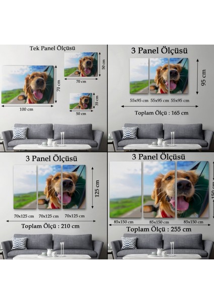 Köpek, Hayvan Temalı Dekoratif Kanvas Tablo, Duvar Dekoru 1130 fırsatları
