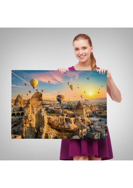 Kapadokya Göreme, Manzara Dekoratif Kanvas Tablo, Duvar Dekoru 1245