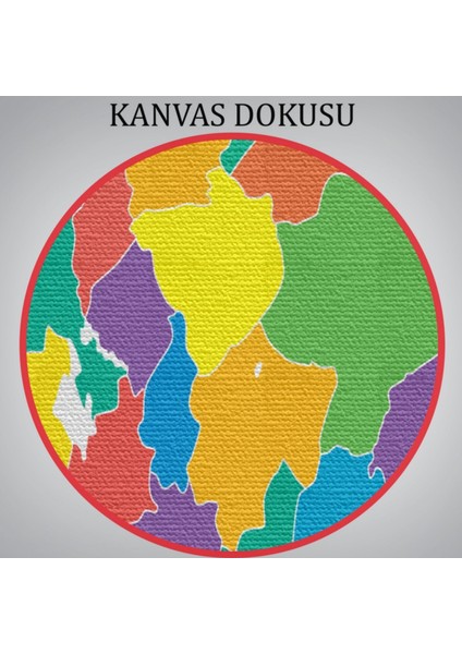 Il Sınırları Renkli Türkiye Haritası Dekoratif Kanvas Tablo, Duvar Dekoru 1099