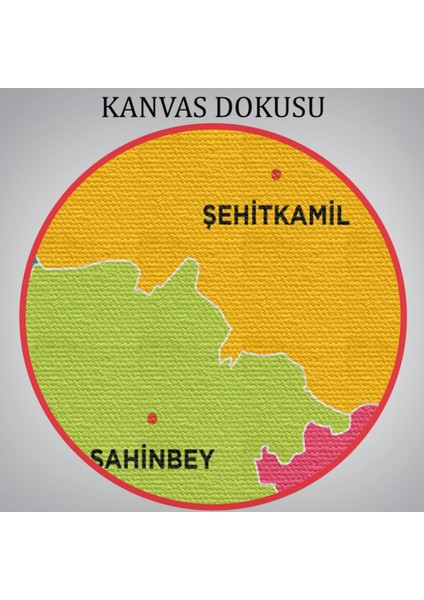 Il ve Ilçeler Haritası Gaziantep, Modern Dekoratif Kanvas Tablo, Duvar Dekoru 1342 indirimleri