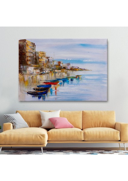 Mykonos Limanı, Modern Dekoratif Kanvas Tablo, Duvar Dekoru 1209 fiyatları