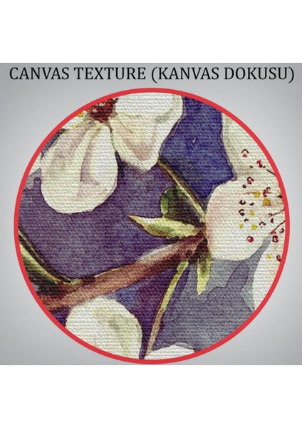 Beyaz Erik Çiçekleri, Modern Dekoratif Kanvas Tablo, Duvar Dekoru 1234