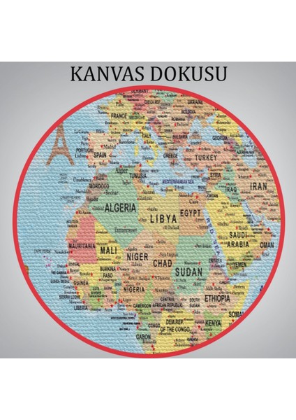 Ünlü Yerler Eğitici Ingilizce Dünya Haritası Dekoratif Kanvas Tablo, Duvar Dekoru 2019 indirimleri