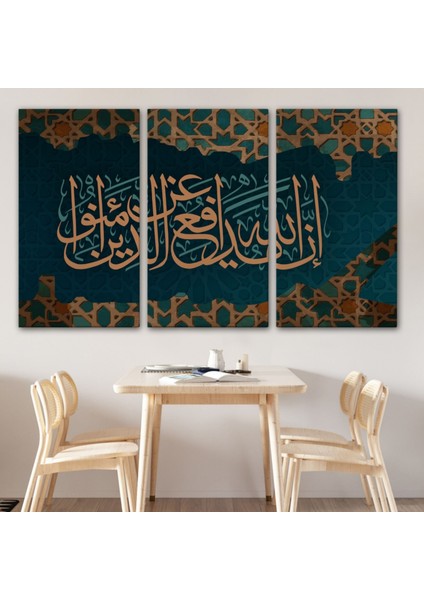 Rabbim, Ben Nefsime Zulmettim, Beni Bağışla Hat Sanatı Dekoratif Kanvas Tablo, Duvar Dekoru 3389 modelleri