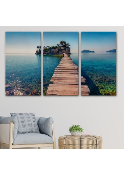 Yunanistan Zakinthos Adası Dekoratif Kanvas Tablo, Duvar Dekoru 3584 modelleri