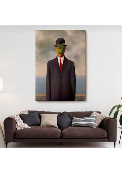 Adamın Oğlu Eseri Renee Magritte Dekoratif Kanvas Tablo, Duvar Dekoru 5132 fiyatları