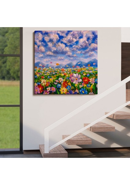 Kır Çiçekleri Modern Dekoratif Kanvas Tablo, Duvar Dekoru 5908 indirimleri