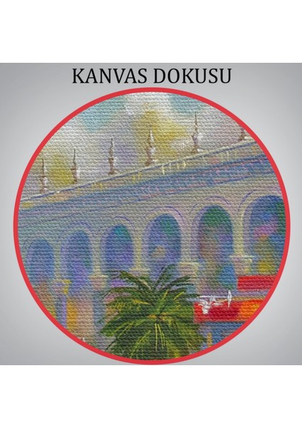 Yağlıboya Görünüm Tren Istasyonu Soçhi Dekoratif Kanvas Tablo, Duvar Dekoru 3610