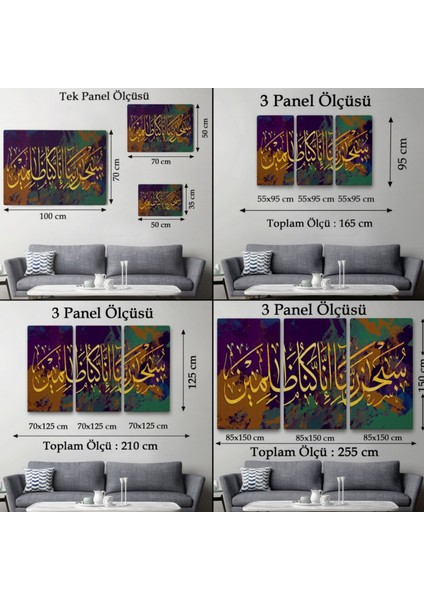 Affeden Allaha Şükürler Olsun, Şüphesiz Bizler Günahkarız Yazılı Hat Dekoratif Kanvas Tablo 3390 fırsatları