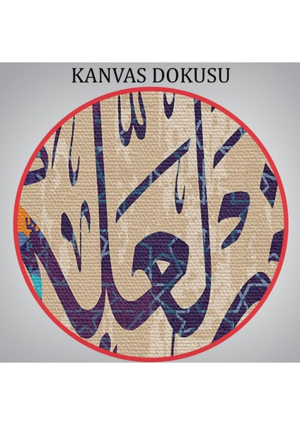 Islami Dini Ayet-I Kerime, Yazılı Hat Sanatı Dekoratif Kanvas Tablo, Duvar Dekoru 3303