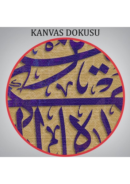 Her Şeyin Hükümdarı Odur ve O'na Döndürüleceksiniz Yazılı Hat Sanatı Dekoratif Kanvas Tablo 3354