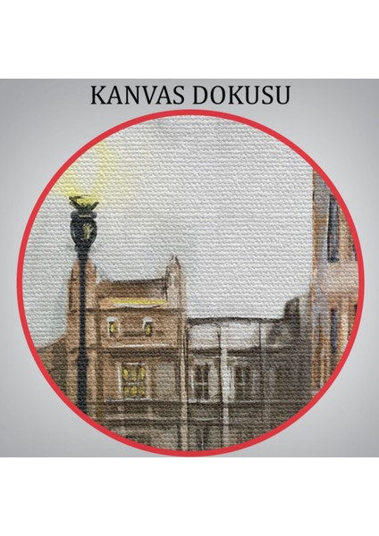 Yağlıboya Görünüm Londrada Gece Dekoratif Kanvas Tablo, Duvar Dekoru 3542