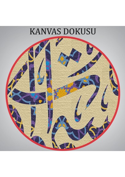 Allah Göklerin ve Yerin Nurudur, Yazılı Hat Sanatı Dekoratif Kanvas Tablo, Duvar Dekoru 3310
