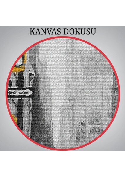 Yağlıboya Görünüm Sarı Taksi ve Newyork Sokakları Dekoratif Kanvas Tablo, Duvar Dekoru 3552
