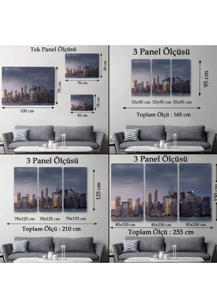 Toronto Manzarası Kanada Dekoratif Kanvas Tablo, Duvar Dekoru 5080 fırsatları