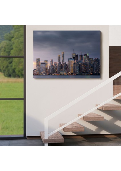 Toronto Manzarası Kanada Dekoratif Kanvas Tablo, Duvar Dekoru 5080 indirimleri